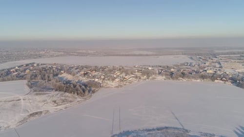 Winter Landscape in Countryside