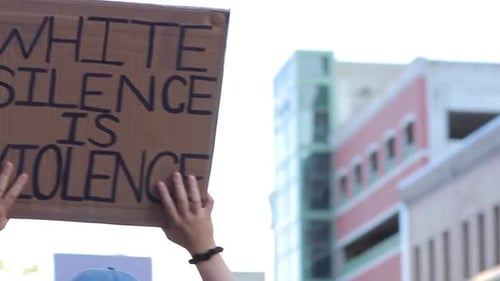 Protest Sign Saying 'White Silence is Violence'