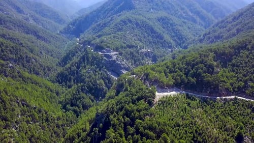 Roads passing through mountain valleys