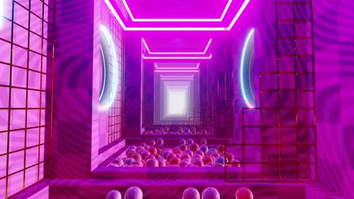 In The Room Color With Geometric Tunnel 01 HD