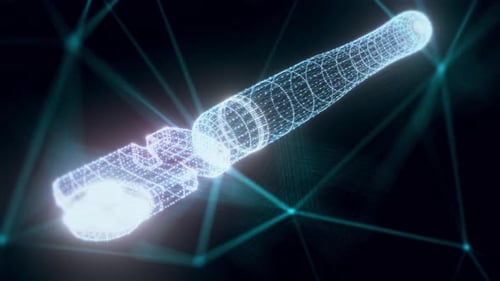 Glasscutter Hologram Close Up 4k