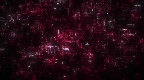 Futuristic Glowing Digital Circuit Data Flow Background