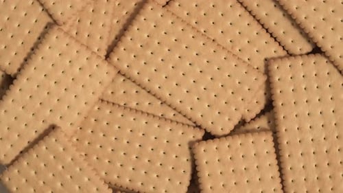 Close Up of Rectangular Crackers