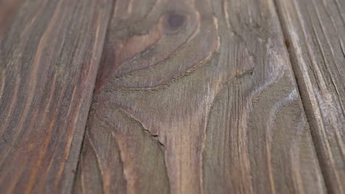 Dark Brown Wooden Surface Close Up Dolly