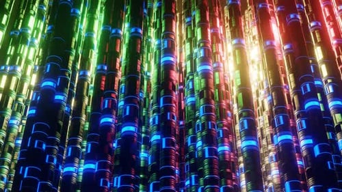 Hintergrund zur 4K-Quantencomputertechnologie | Futuristischer digitaler Netzwerkschleife
