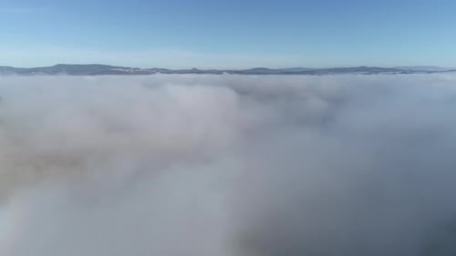 Clouds and Blue Sky Seen From Plane