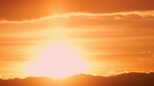 Golden Hour Sunrise Illuminates the Sky