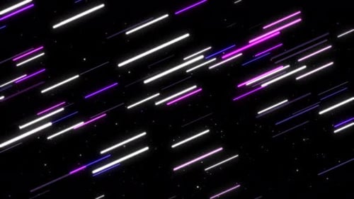Abstract Neon Glowing Lines Diagonal Motion Background