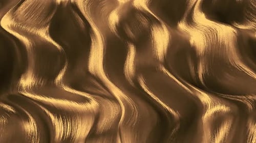 Brush Textured 3D Wave Loop Gold
