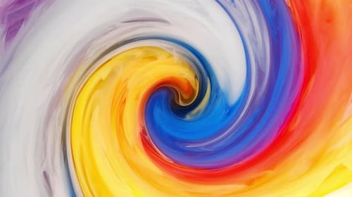 Colorful Paint Swirl Abstract Background