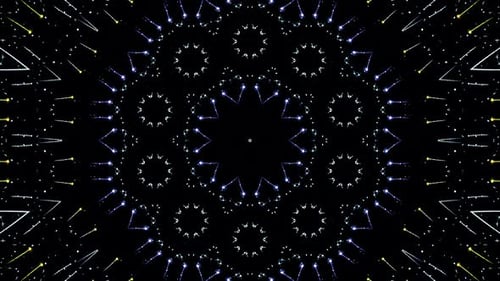 abstract lines color blue light shining round shape in center, black background