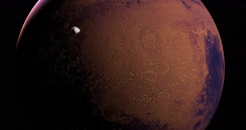 Deimos um den Marsplaneten