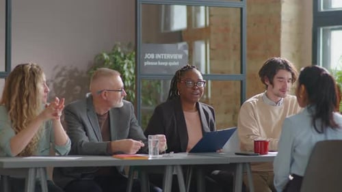 Interview Panel Meeting with Job Candidate