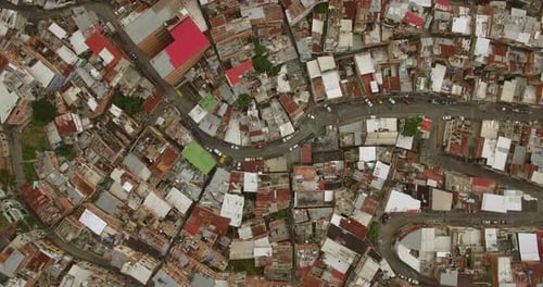 Zentrales Spanien über der Favela