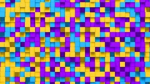 Abstract Geometric Cubes Random Pop Up Animation Loop