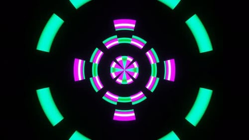 Rayons arc-en-ciel pulsent sur fond noir