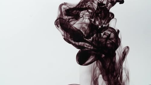 Dark Ink Swirling in Water