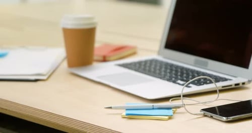 Modern Technology on Light Wood Desk