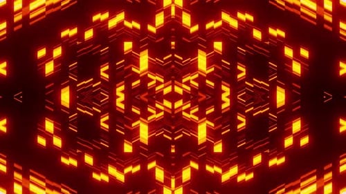 Fire Red And Orange Kaleidoscope Background Vj Loop HD