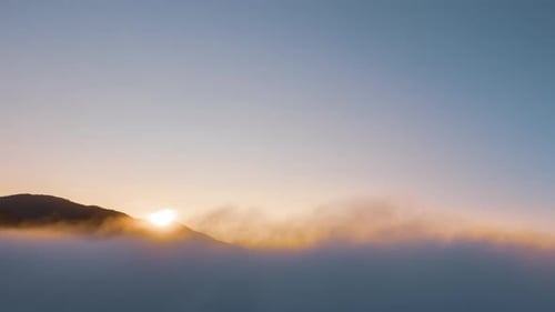 Sunrise in a White Mist