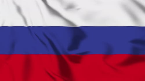 Realistic Waving Russian Flag Animation