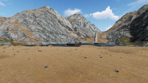 Mountain panorama in the morning