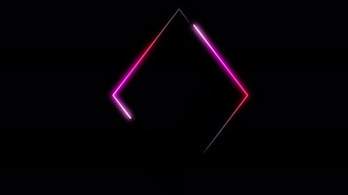 Video animation of glowing neon abstraction.