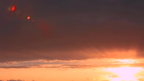 Beautiful Sunset with Golden Light and Clouds