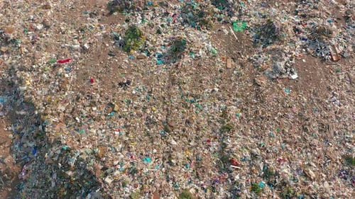 Aerial View of a Massive Landfill Site