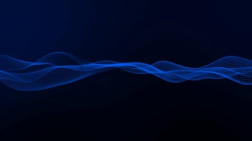 Abstract Blue Digital Wave Particles Loop Background