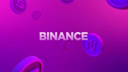 Binance Cryptocurrency Falling Coins Background Loop