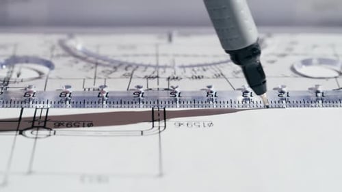 Plan Blueprint Closeup