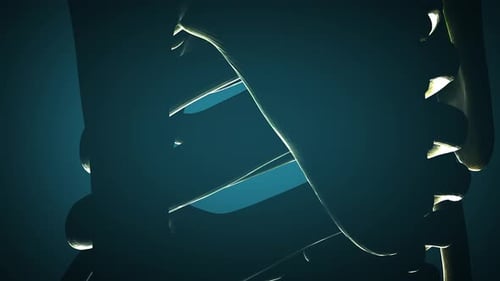 Cinematic 3d human skeleton