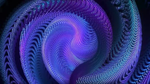 Hypnotic Abstract Fractal Loop in Purple and Blue