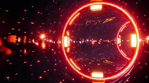 VJ Spark Light Tunnel Loop 4K