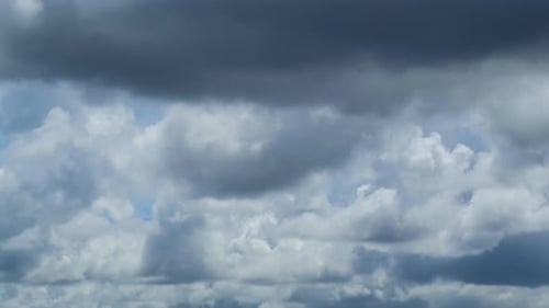 Dramatic Clouds Panning Across the Daytime Sky