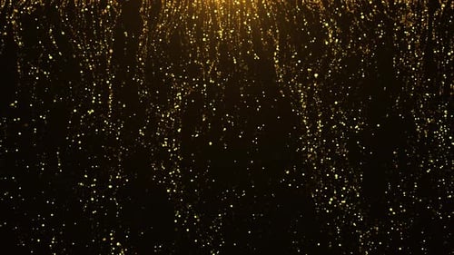 Gold Particles Falling 4K