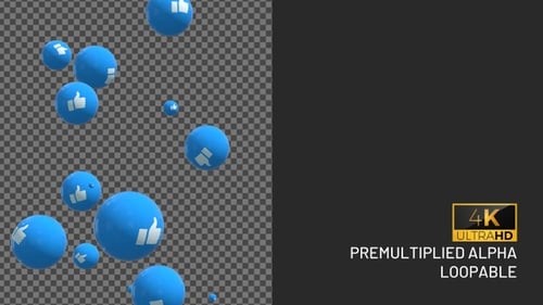 Floating Social Media Like Buttons Animation