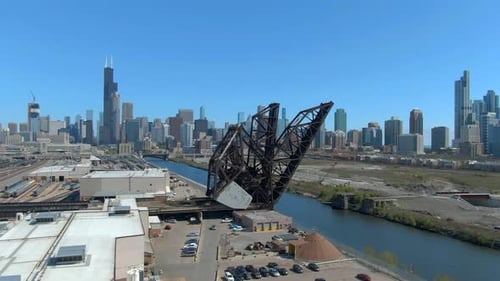 Chicago Skyline, Industrial Ramp Speed - 4K