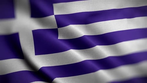 Realistic Waving Flag of Greece Animation