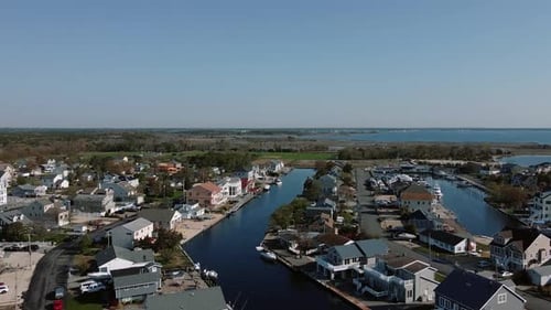 Aerial Shot Flying Up Neighborhood Suburb