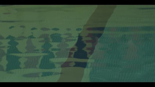 Abstract Animated Background with Flowing Green Patterns