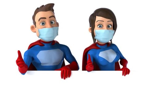 Superheroes with masks