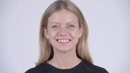 Smiling Young Adult Woman Close Up