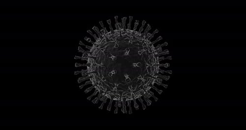 Rotating Transparent Virus Cell Animation with Alpha Channel