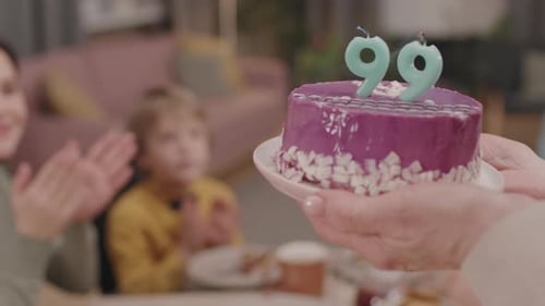 Cake With 99 Number Candles