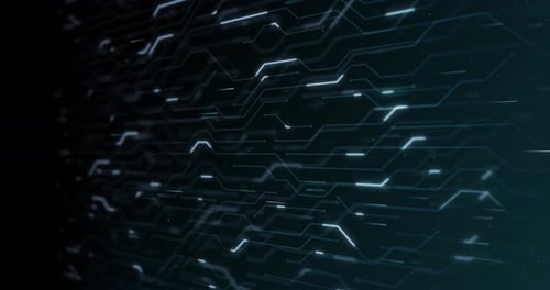 4K high technology seamless loop of the futuristic circuit board.