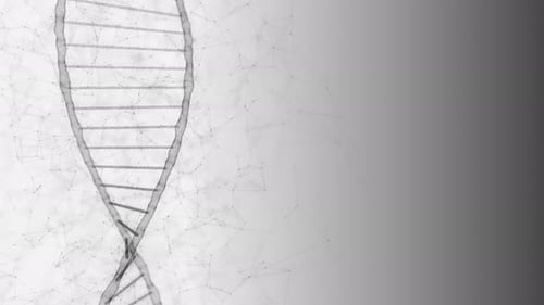 Test du génome en hélice d'ADN en laboratoire scientifique et programmation en code humain 4k