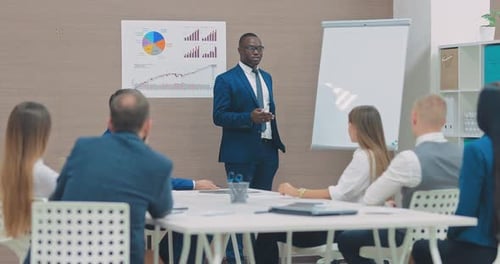 Professional Business Presentation in Modern Office