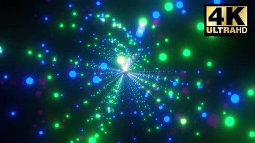 Futuristic Abstract Light Tunnel Seamless Loop Background